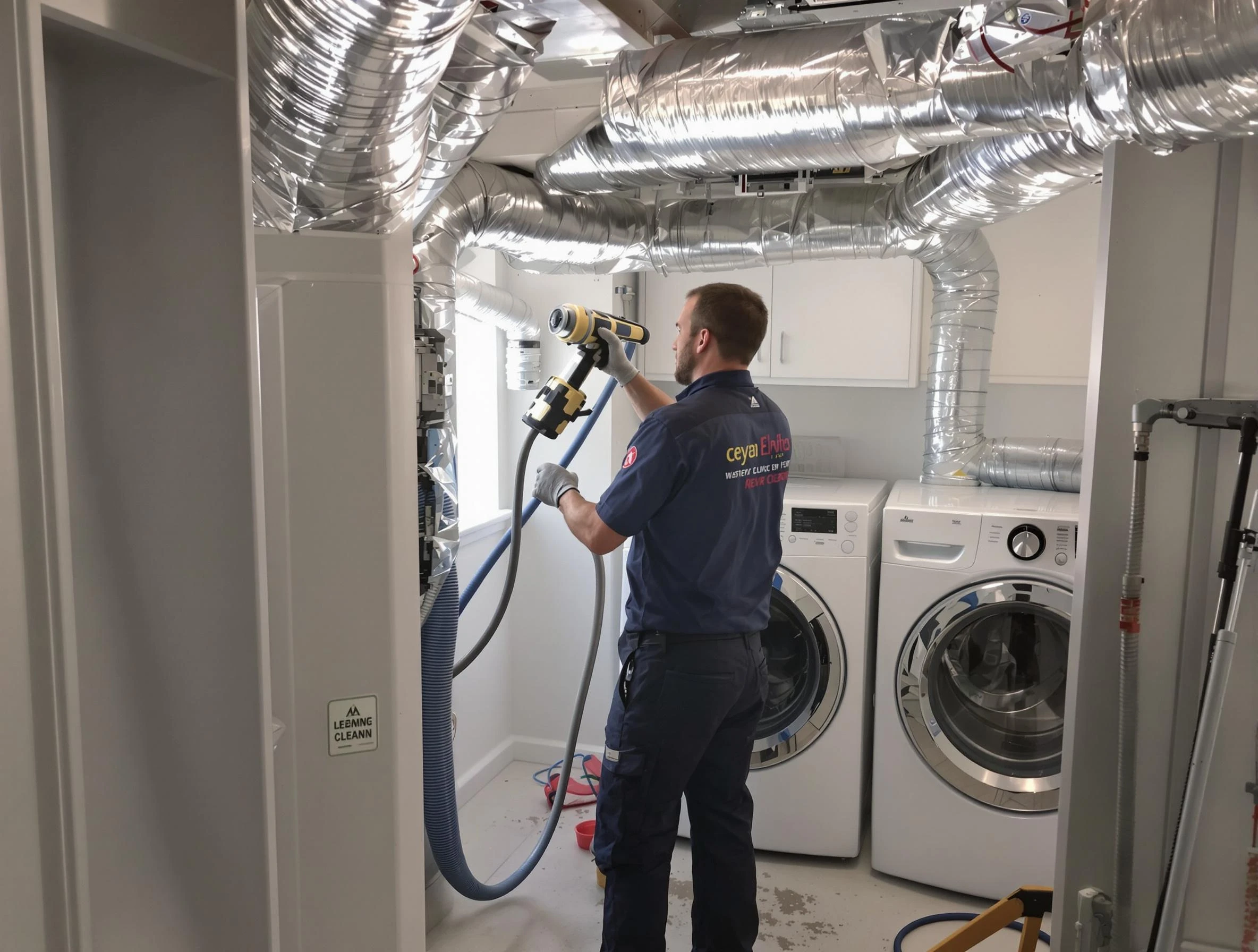 Buford Dryer Vent Cleaning specialist using advanced equipment for thorough duct cleaning in Buford