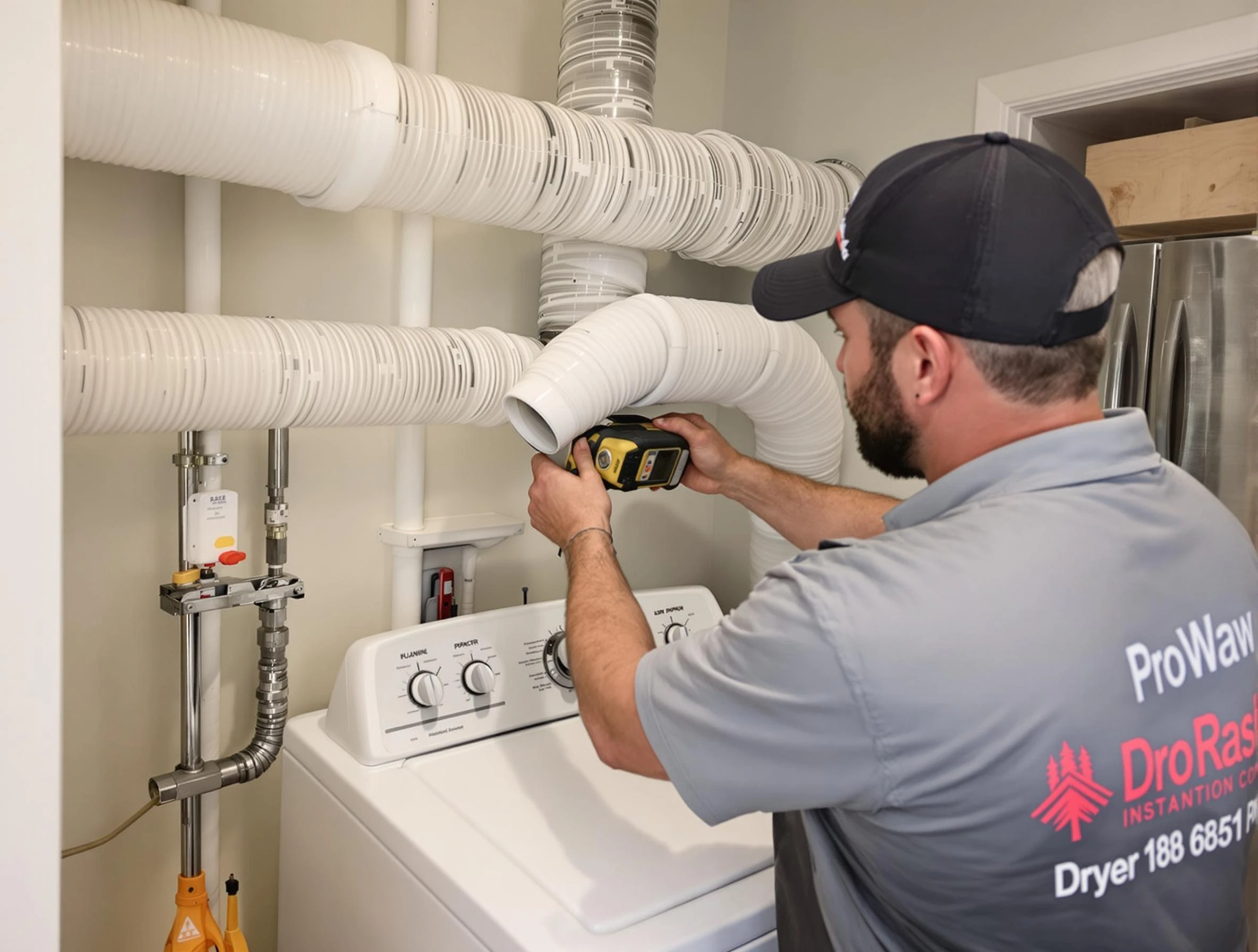 Professional dryer vent hose installation by Buford Dryer Vent Cleaning in Buford
